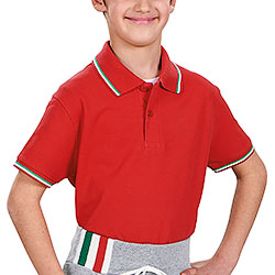 Polo Bambino Italy Red Piquet
