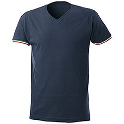 T-Shirt uomo Nation Collo a V Navy