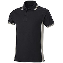 Polo Piquet Black-Light Grey