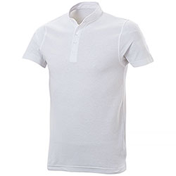 Polo piquet Collo Coreana White