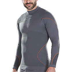 Maglia Termica uomo Lupetto Kalibro Dryarn Grey-Orange