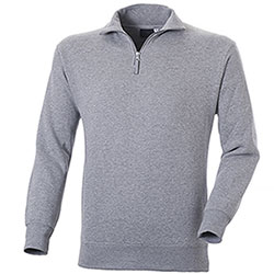 Felpa uomo Lupetto Mezza Zip Grey Mélange 