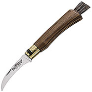 Coltello Old Bear Funghi Safety Ring Noce