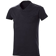 T-Shirt uomo Collo a V Cotton Black