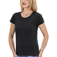 T-Shirt Donna Miami Beach Cotton Black