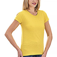 T-Shirt Donna Miami Beach Cotton Yellow