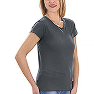 T-Shirt Donna Miami Beach Cotton Dark Grey