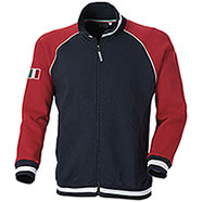 Felpa uomo Full Zip Zurich Navy Red