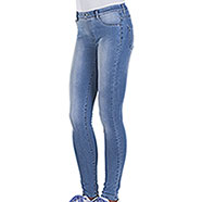 Leggings-Jeans Carrera Donna Super Stretch Light Blu