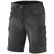 Bermuda Jeans Elasticizzati Washed Black