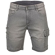 Bermuda Jeans uomo Multitasche Elasticizzati Grey