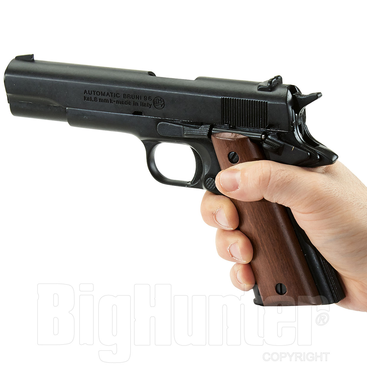 Scacciacani a salve Pistole Colt 1911 K Cromo B96 calibro 8 mm Bruni 