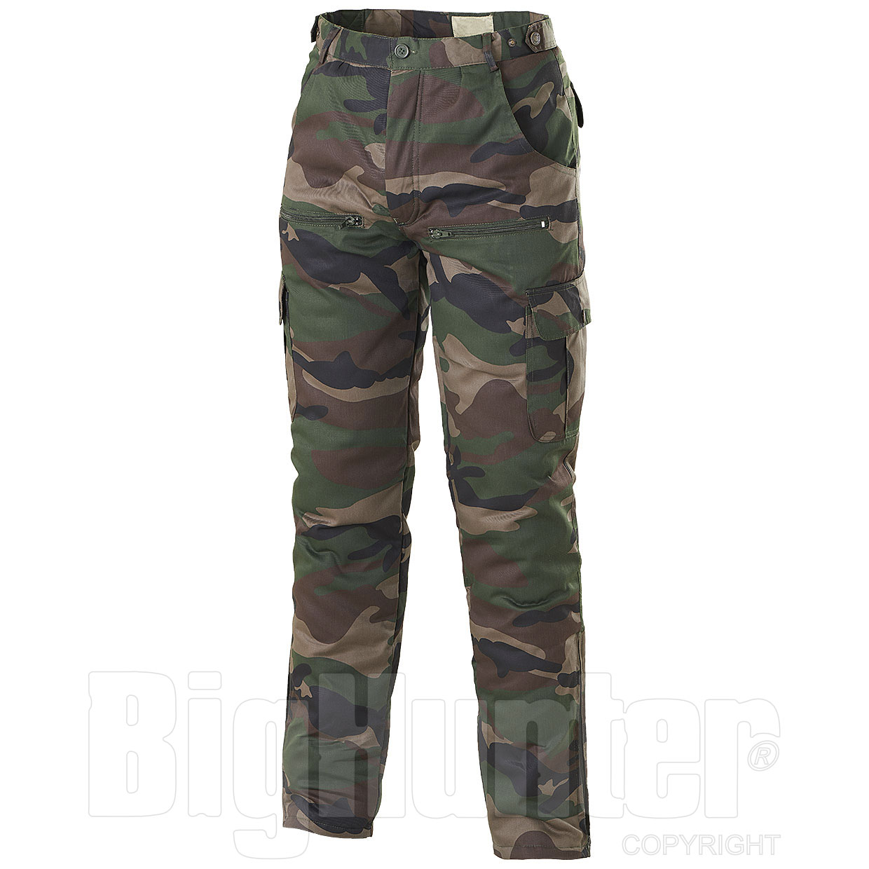 Pantalone Mimetico Militare Uomo Tasche Caccia Cacciatore Cotone Leggero Estivo 
