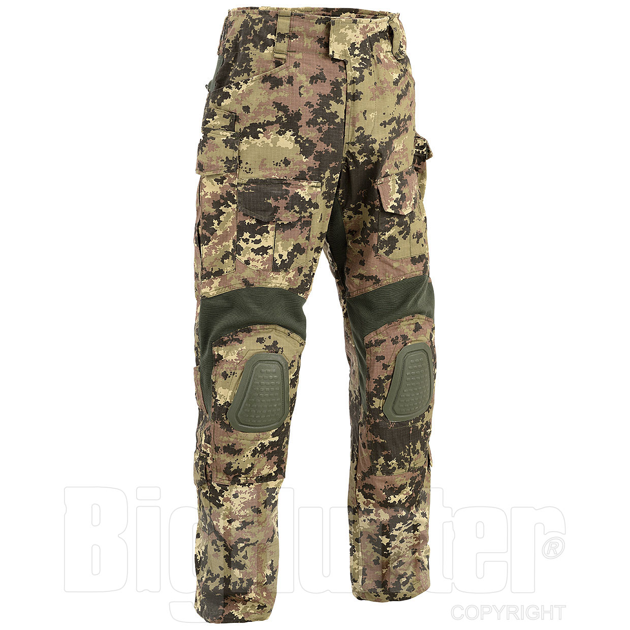ottica camouflage mimetica Combat pantaloni Kombat con rinforzi sulle ginocchia 