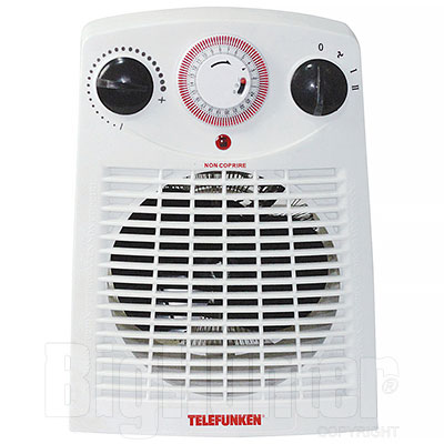 Termoventilatore Telefunken con Timer 1000W/2000W