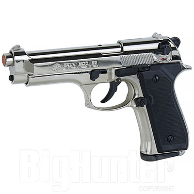 Pistola a salve Beretta 92 calibro 8 Nickel Bruni