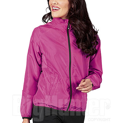 Giacca Impermeabile Donna Rip-Stop Fucsia Fluo
