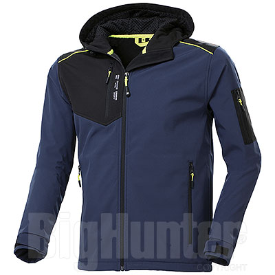 Giacca Softshell Hood Professional 3 Layer Navy