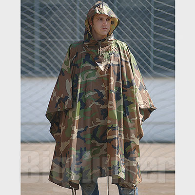 Poncho Impermeabile Woodland Rip-Stop
