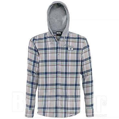 Camicia Jeep ® Hooded Checked Light Grey/Blue/Green original
