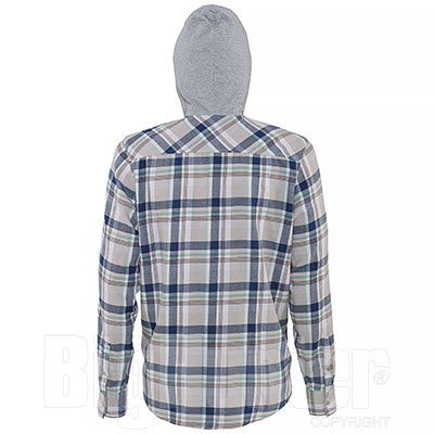 Camicia Jeep ® Hooded Checked Light Grey/Blue/Green original