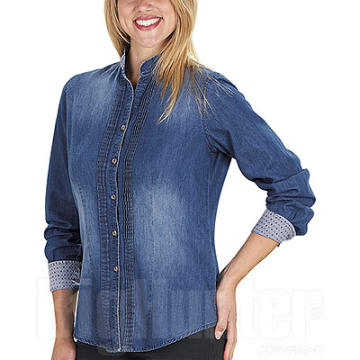 Camicia Jeans Donna Ruched 