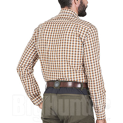 Camicia Beretta Wood Beige Rust Check