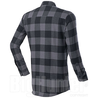 Camicia flanella Cotton Flannel Grey Black