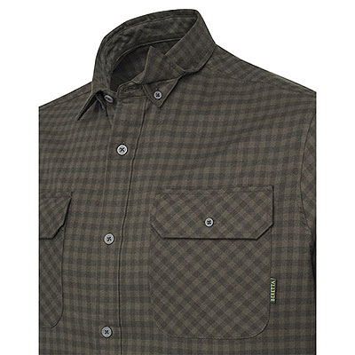 Camicia uomo Beretta Cadet Flannel Green & Brown Check