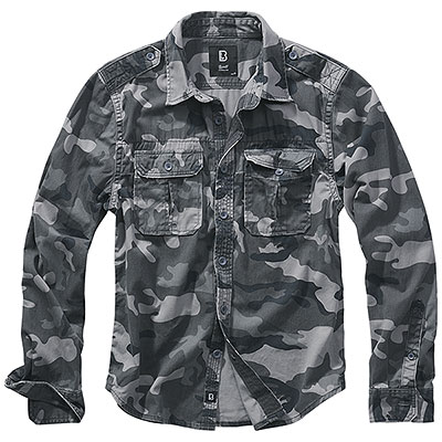 Brandit Camicia Vintage Grey Camo