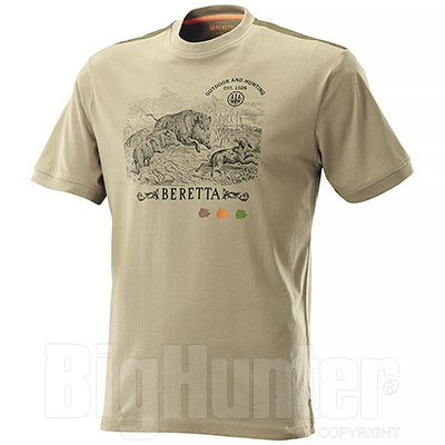 T-Shirt Beretta Wild Boar Diamond Sand