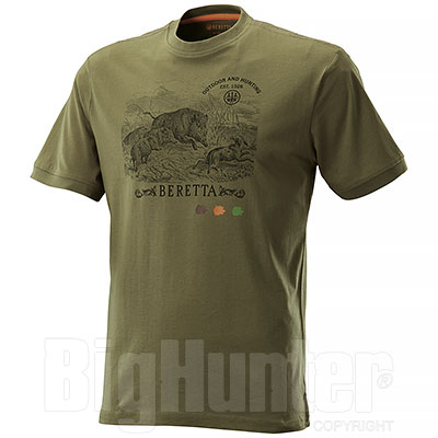 T-Shirt Beretta Wild Boar Diamond Green