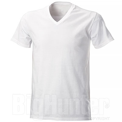 T-Shirt White Collo V 