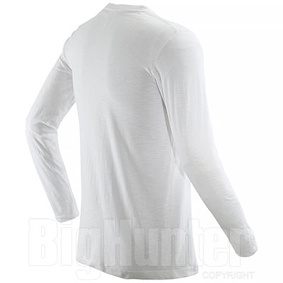 T-Shirt Manica Lunga White Collo a V