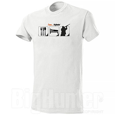 T-Shirt Eat Sleep Hunt I am Big Hunter White