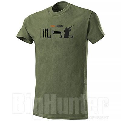 T-Shirt Eat Sleep Hunt I am Big Hunter Green