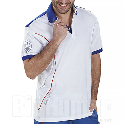 Polo Beretta Pro Uniform White-Blue