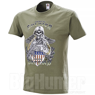 T-Shirt Fruit of the Loom American Soldier Defend