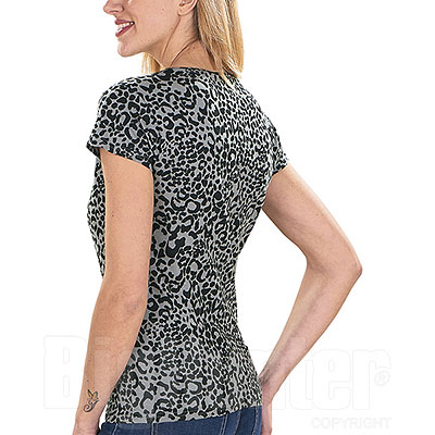 T-Shirt Donna Leopard Grey