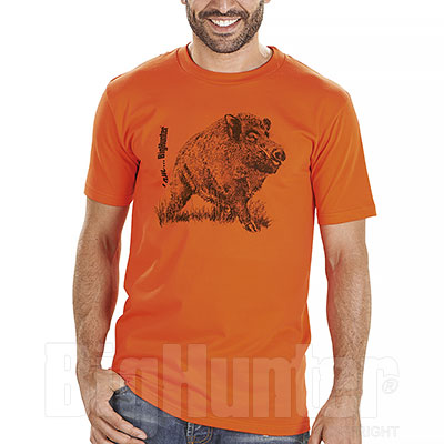 T-Shirt Cinghiale New I am...BigHunter Orange