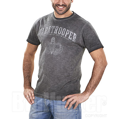 T-Shirt uomo Kalibro Vintage Paratrooper Black