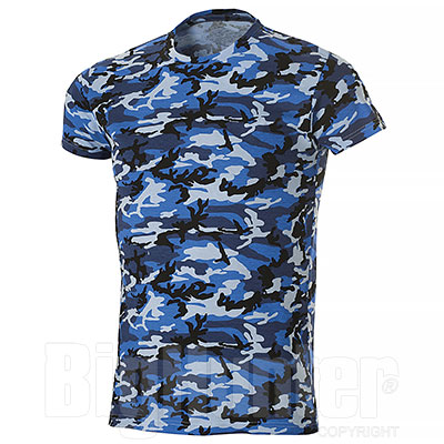 T-Shirt uomo Camouflage Blu