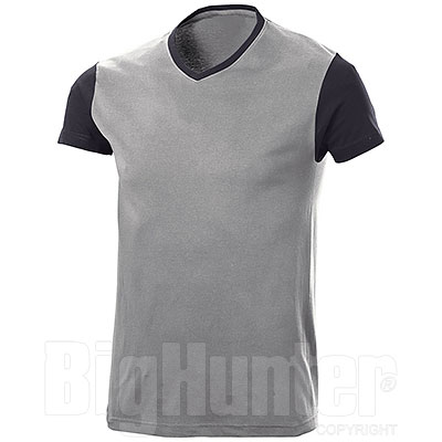 T-Shirt uomo Trendy Bicolor Light Grey Black