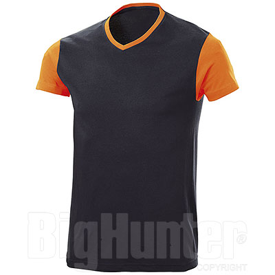 T-Shirt uomo Trendy Bicolor Black Orange