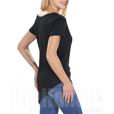 T-Shirt Lady Asimmetrica Black