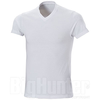 T-Shirt Collo V White   