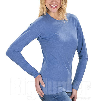 T-Shirt Lady M/Lunga Slim-T Blu Marl