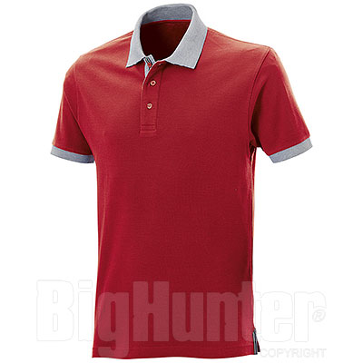 Polo piquet Force Red-Grey Mélange