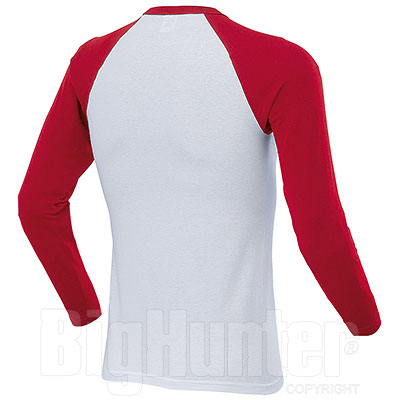 Maglietta Fruit of the Loom White-Red M/L