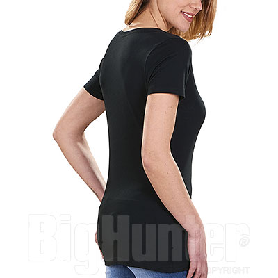 T-Shirt Donna Cotton Scollo Rotondo Black